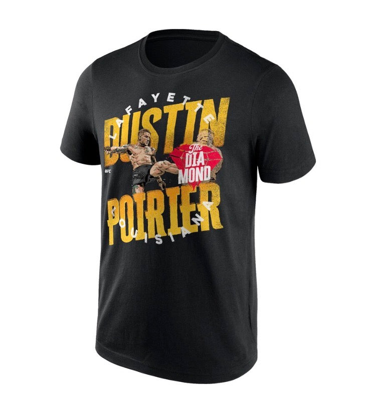 UFC Dustin Poirier Lafayette Louisiana T-Shirt - Black - Mens