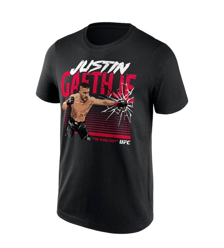 UFC Justin Gaethje Power Punch T-Shirt Black Mens