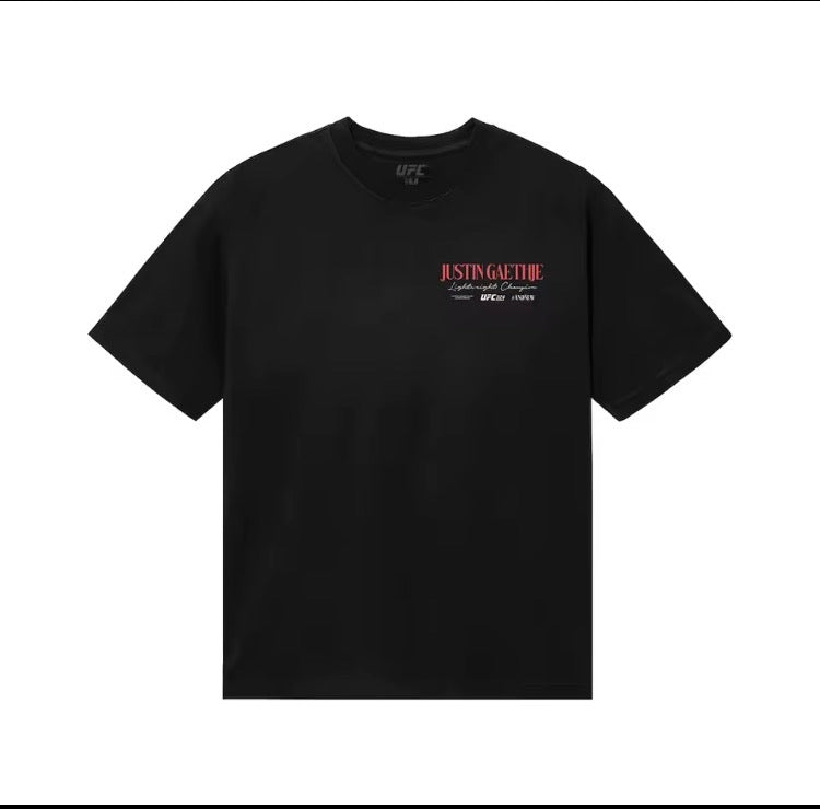 UFC Justin Gaethje 324 Lightweight Champion T-Shirt Black Men's